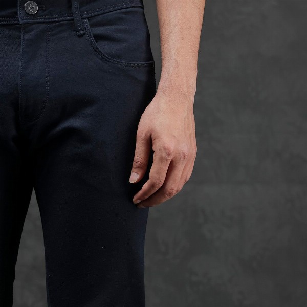 RARE RABBIT Men Cordon Dark Wash Stretchable Jeans