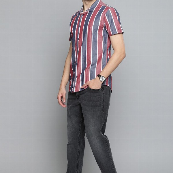 HERE&NOW Men Black Regular Fit Mid-Rise Clean Look Stretchable Jeans