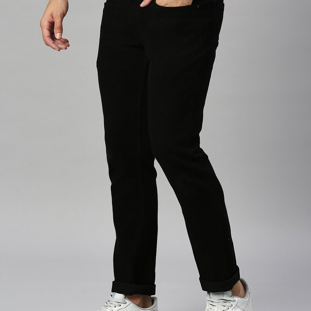 Mast & Harbour Men Black Slim Fit Low-Rise Stretchable Jeans