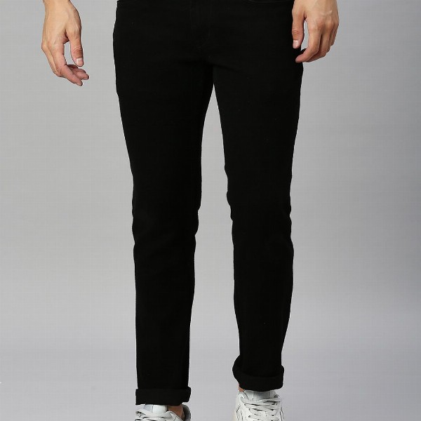 Mast & Harbour Men Black Slim Fit Low-Rise Stretchable Jeans