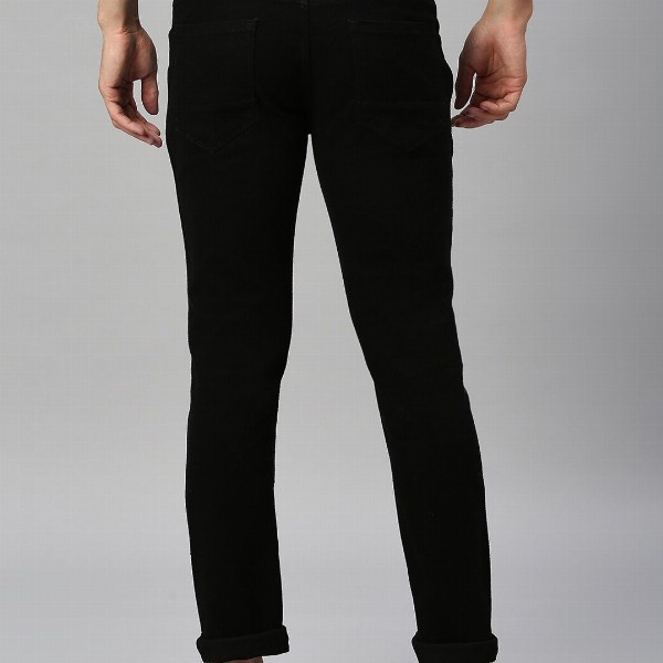 Mast & Harbour Men Black Slim Fit Low-Rise Stretchable Jeans