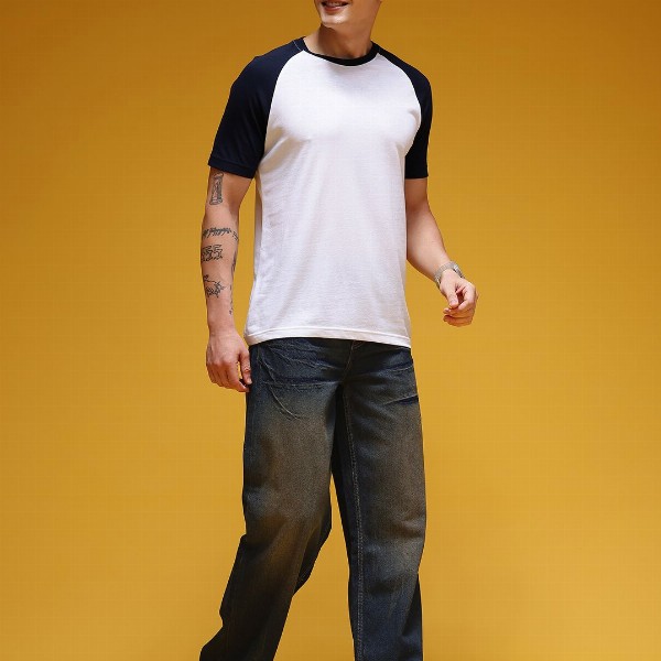 HERE&NOW Men Mid-Rise Acid Wash Crinkled Light Fade Pure Cotton Baggy Fit Jeans