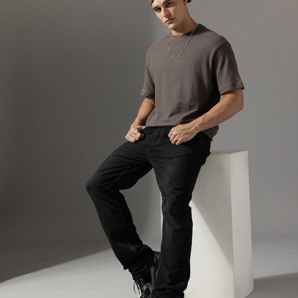 FCUK Men Relaxed Fit Stretchable Jeans