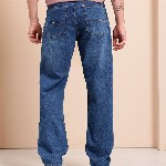 Mast & Harbour Men Straight Fit Mid-Rise Light Fade Stretchable Jeans