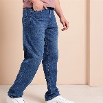 Mast & Harbour Men Straight Fit Mid-Rise Light Fade Stretchable Jeans