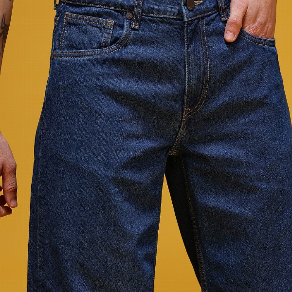 HERE&NOW Men Graphic Print Mid-Rise Pure Cotton Baggy Fit Jeans