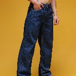 HERE&NOW Men Graphic Print Mid-Rise Pure Cotton Baggy Fit Jeans