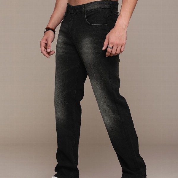 The Roadster Life Co. Men Slim Fit Heavy Fade Stretchable Jeans