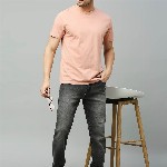 HERE&NOW Men Grey Smart Heavy Fade Clean Look Stretchable Jeans