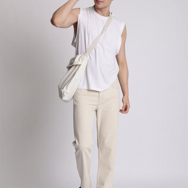 The Roadster Lifestyle Co Men Cotton Ecru Straight Fit Jeans