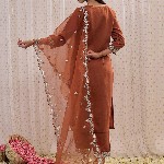 Indo Era Ethnic Motifs Embroidered Regular Gotta Patti Kurta with Trouser & Dupatta