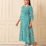 NUD Women Ethnic Motifs Printed Daily Cotton A-Line Kurta