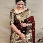 Dhyey Fashion Ethnic Motifs Woven Design Zari Pure Silk Banarasi Saree