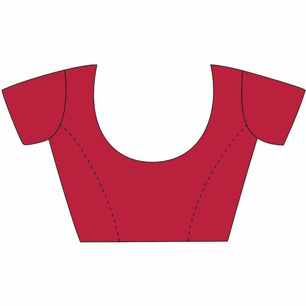 Mitera Red Embellished Beads & Stones Satin Saree