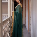 Suta Green Color Mul Cotton Zari Saree