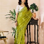 Mitera Ethnic Motifs Pure Linen Ready to Wear Saree