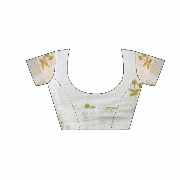 Mitera Ethnic Motifs Pure Linen Ready to Wear Saree