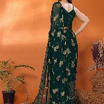 all about you Woven Design Zari Pure Georgette Banarasi Saree With Unstitched Blouse Piece