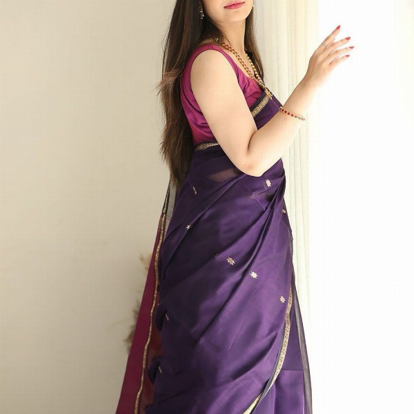 KALINI Silk Blend Kanjeevaram Saree