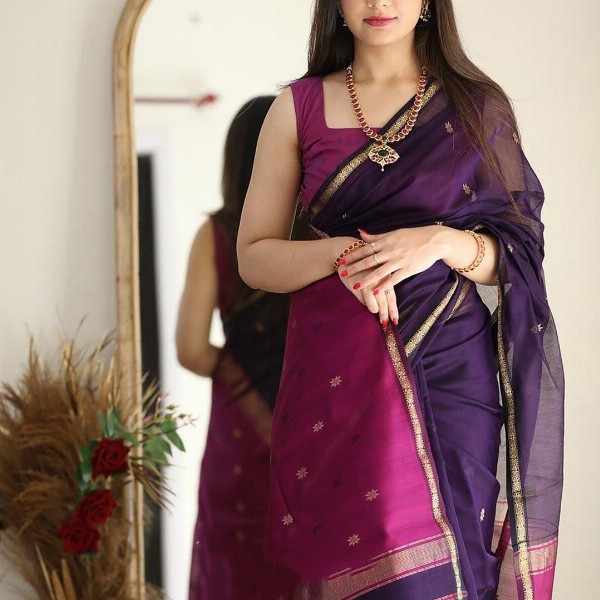 KALINI Silk Blend Kanjeevaram Saree