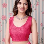 Ode by House of Pataudi Leheriya Poly Georgette Ready to Wear Saree