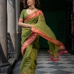 Suta Striped Zari Pure Cotton Saree