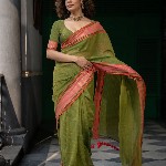 Suta Striped Zari Pure Cotton Saree