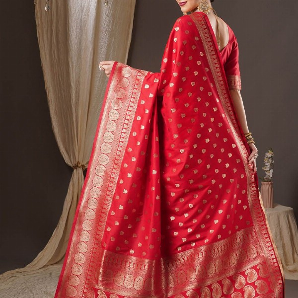 Anouk Floral Zari Banarasi Saree