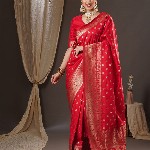 Anouk Floral Zari Banarasi Saree