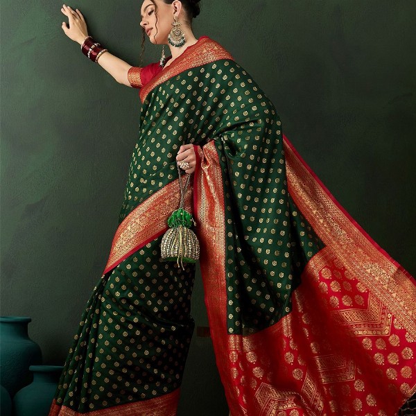 Sangria Woven Design Saree With Blouse Piece