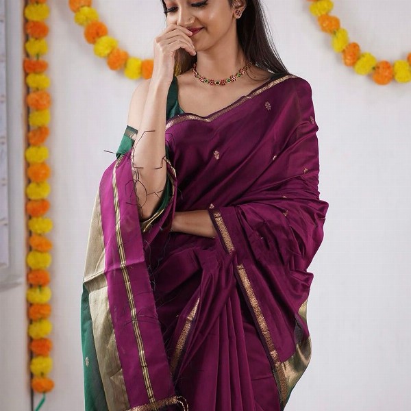 KALINI Silk Blend Kanjeevaram Saree