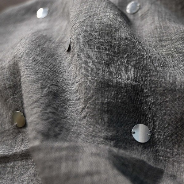 Suta Grey Embellished Sequinned Pure Cotton Saree