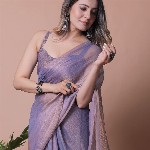 Anneca Women Solid Pure Chiffon Saree