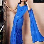 Mitera Ethnic Motifs Pure Linen Ready to Wear Saree