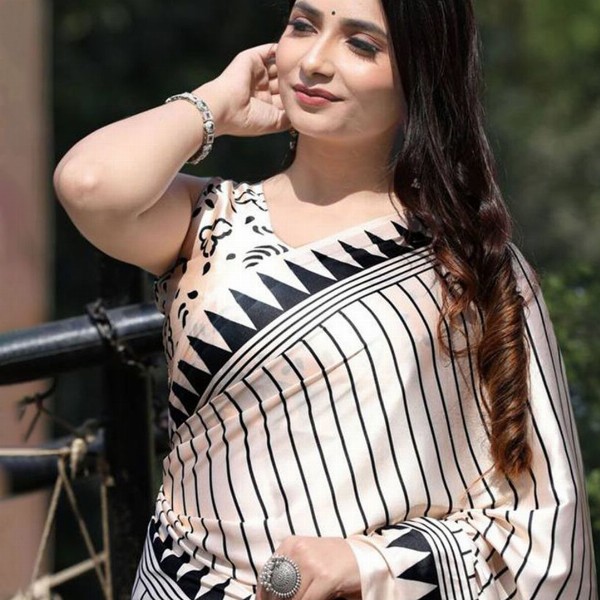 ASISA Tie and Dye Satin Saree