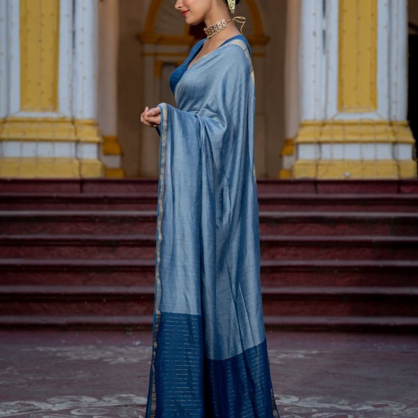 Suta Solid Woven Design Zari Saree