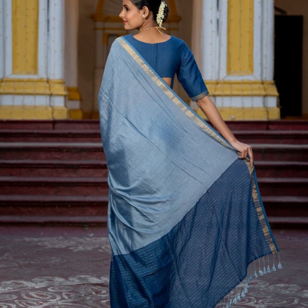 Suta Solid Woven Design Zari Saree