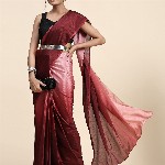 RACHNA Ombre Poly Chiffon Ready To Wear Saree