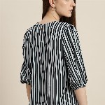 her by invictus Striped Puff Sleeves Top