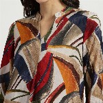 FableStreet Women Red Abstract Printed Top