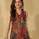 Anouk Rustic Floral Print Top