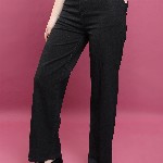 Basics By Tokyo Talkies Women Flared Clean Look Stretchable Jeans