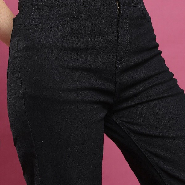 Basics By Tokyo Talkies Women Flared Clean Look Stretchable Jeans