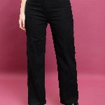 Basics By Tokyo Talkies Women Flared Clean Look Stretchable Jeans