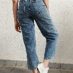 Hubberholme Women Baggy Fit High-Rise Heavy Fade Jeans