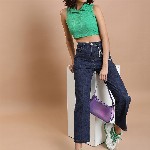 Basics By Tokyo Talkies Women Flared Light Fade Stretchable Jeans