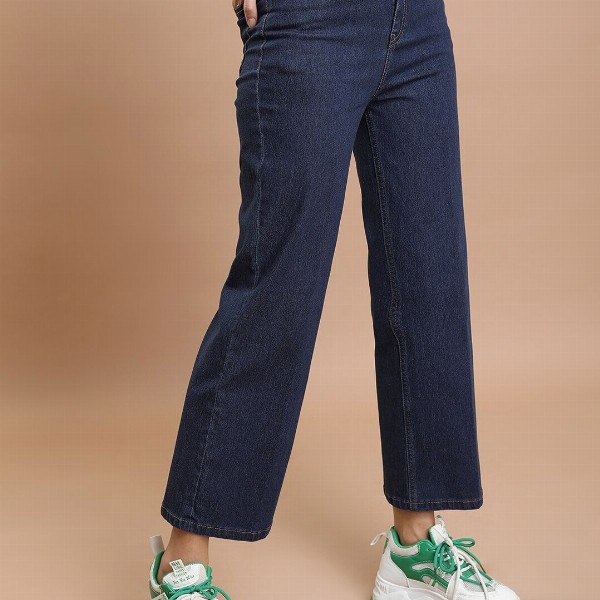 Basics By Tokyo Talkies Women Flared Light Fade Stretchable Jeans