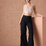 all about you Women Wide Leg High-Rise Stretchable Jeans