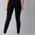 DOLCE CRUDO Women Black Skinny Fit High-Rise Clean Look Stretchable Jeans