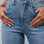 DOLCE CRUDO Wide-Leg High-Rise Regular-Length Stretchable Shaping Denim Jeans